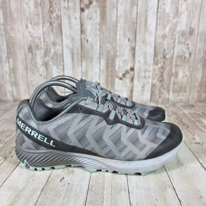 Merrell Women's Gray Trail Running Shoes with Mint Accents